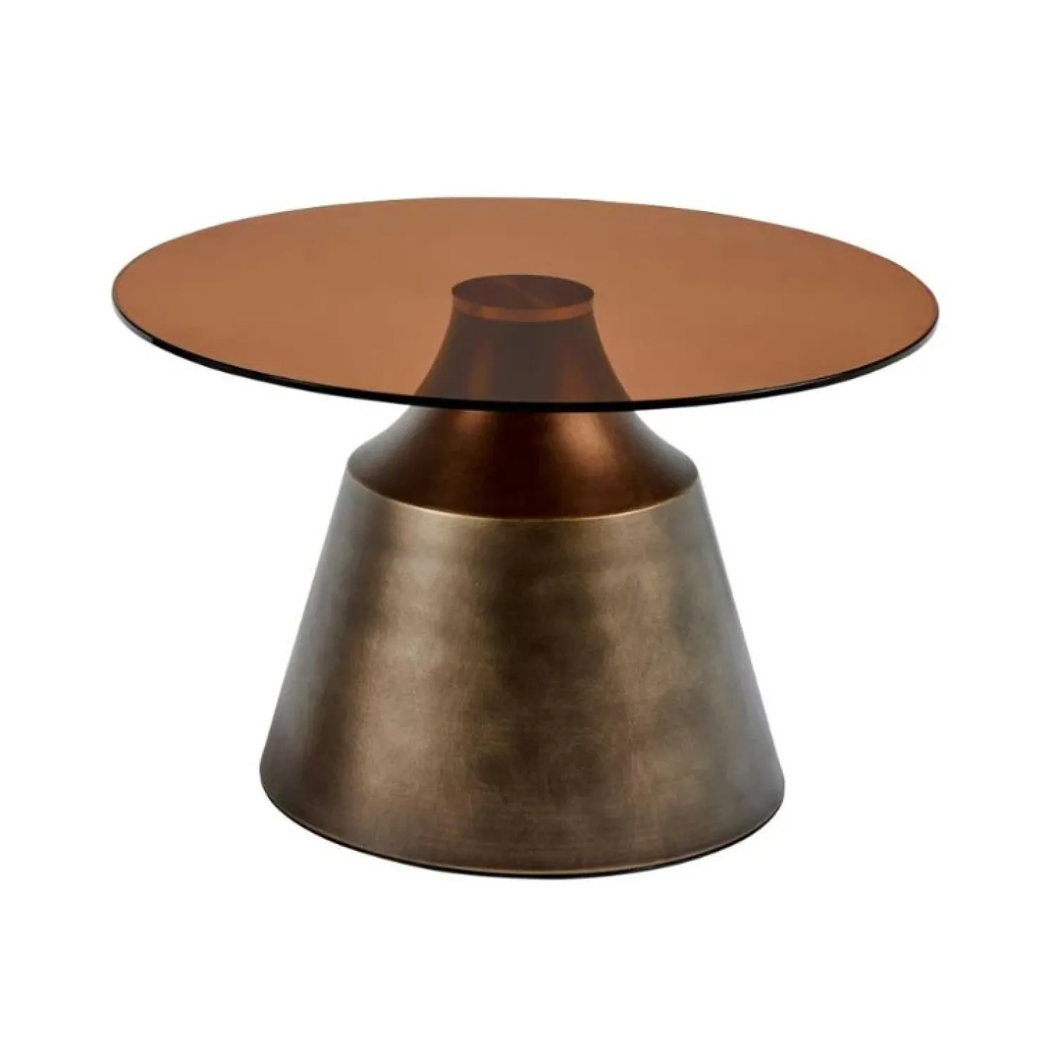 Nordhavn Salontafels|Joshua Salontafel rond Bruin Glas 70cm