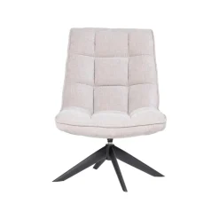 WOOOD Fauteuils|Jouke Draaifauteuil Chenille Naturel