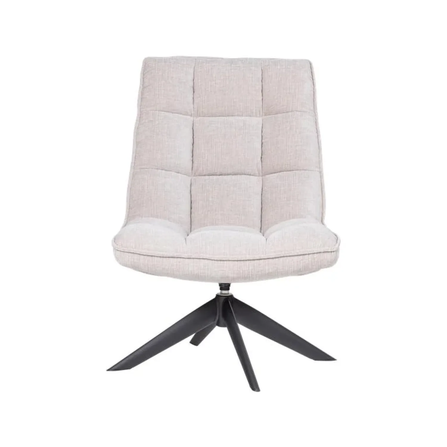 WOOOD Fauteuils|Jouke Draaifauteuil Chenille Naturel