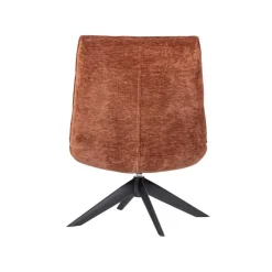 WOOOD Fauteuils|Jouke Draaifauteuil Chenille Roestbruin