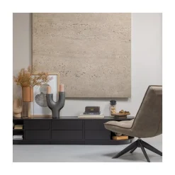 WOOOD Fauteuils|Jouke Draaifauteuil leerlook groen