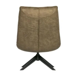 WOOOD Fauteuils|Jouke Draaifauteuil leerlook groen