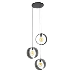 Kalfort Hanglampen|Juno 3-lichts Hanglamp Charcoal