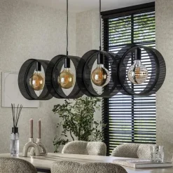 Kalfort Hanglampen|Juno 4-lichts Hanglamp Charcoal