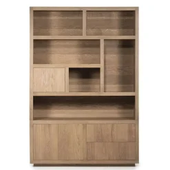 Eleonora Vakkenkasten|Boekenkasten|Kabinet Helsinki Lichtbruin 150x220cm