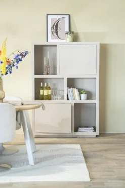 Eleonora Vakkenkasten|Boekenkasten|Kabinet Helsinki Taupe 120x170cm