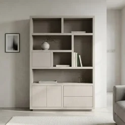Eleonora Vakkenkasten|Boekenkasten|Kabinet Helsinki Taupe 150x220cm