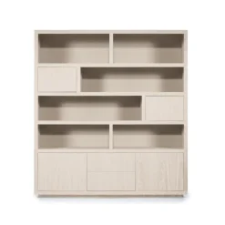 Eleonora Vakkenkasten|Boekenkasten|Kabinet Helsinki Taupe 200x220cm