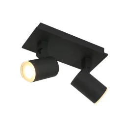 Steinmex Plafondlampen|Plafonnieres|Kael 2-lichts Plafondspot Zwart