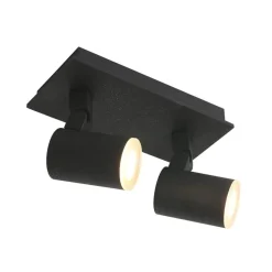 Steinmex Plafondlampen|Plafonnieres|Kael 2-lichts Plafondspot Zwart