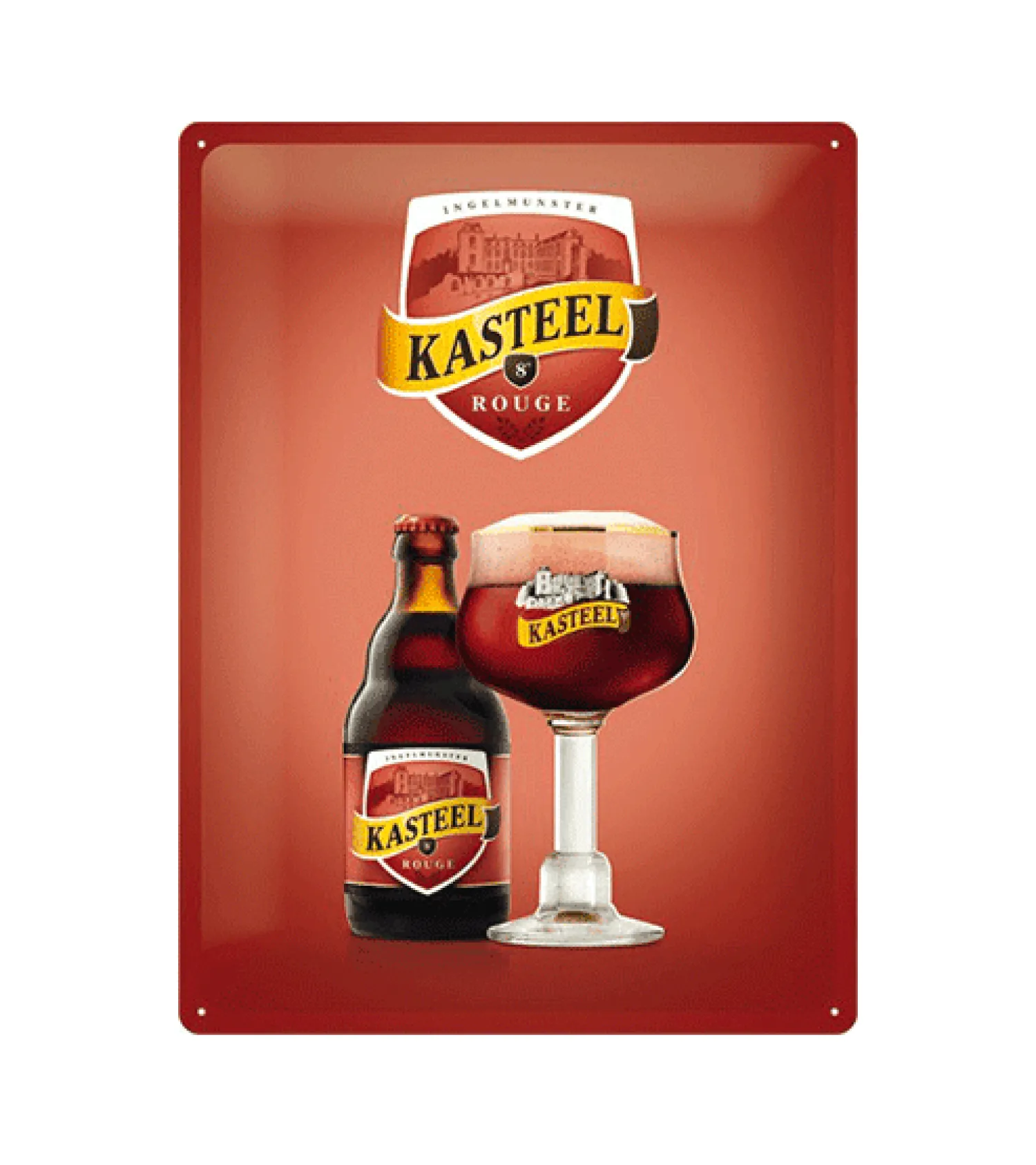 Metal Signs Metalen Borden|Kasteel rouge bier - metalen bord