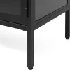 LykkeHome Boekenkasten|Vakkenkasten|Kaya vitrinekast zwart metaal 58cm