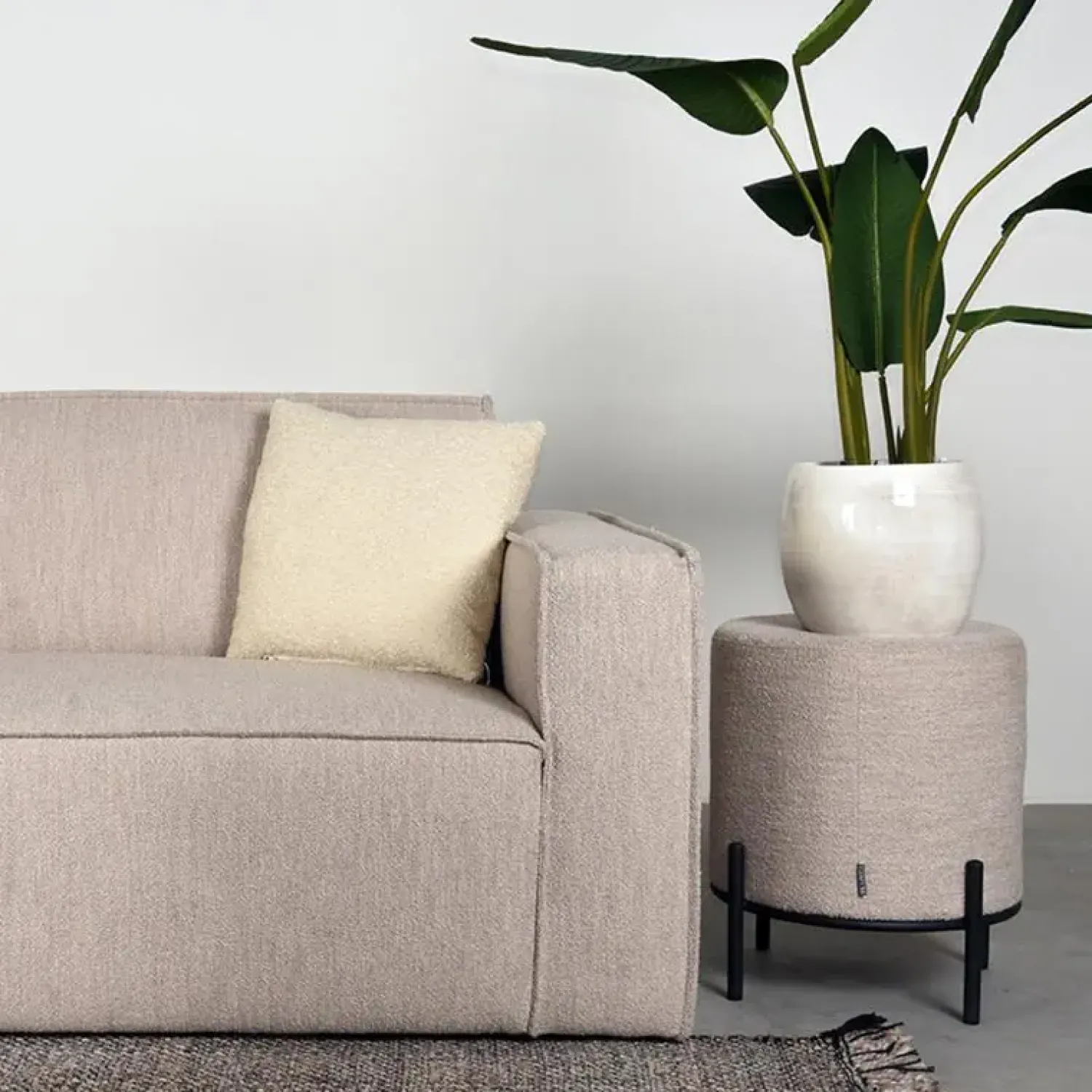 Label51 Hoekbanken|Loungebanken|Kay Bank 5-zits Naturel Boucle Links