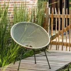 WOOOD Tuinstoelen|Kazoun Tuin loungestoel wicker groen