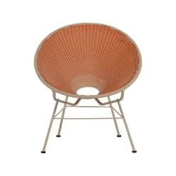 WOOOD Tuinstoelen|Kazoun Tuin loungestoel wicker oranje
