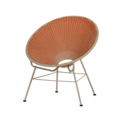 WOOOD Tuinstoelen|Kazoun Tuin loungestoel wicker oranje