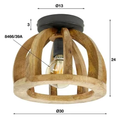 Kalfort Plafondlampen|Plafonnieres|Keagan plafondlamp 1-lichts