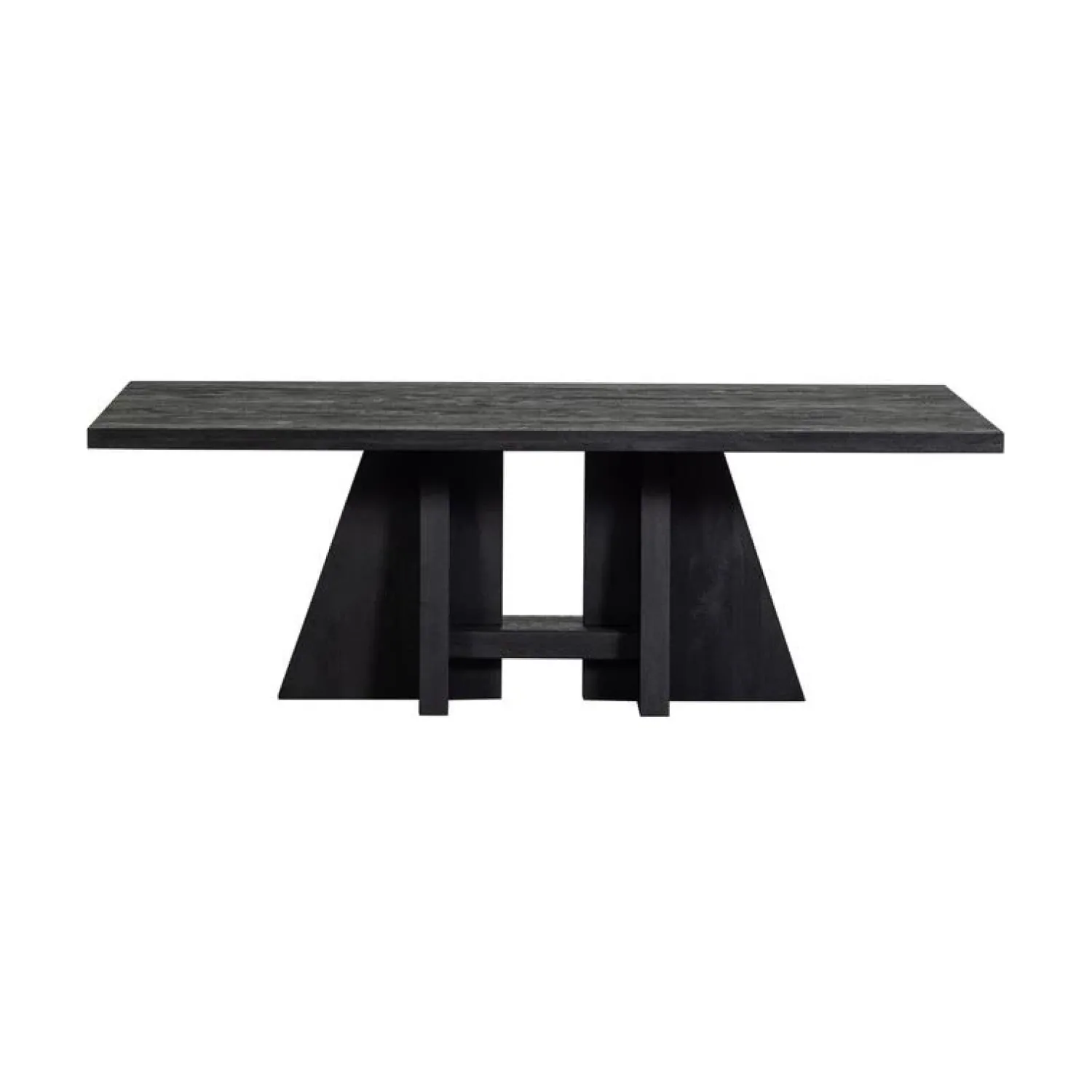 WOOOD Eettafels|Kean Eettafel met middenpoot mango zwart 220cm