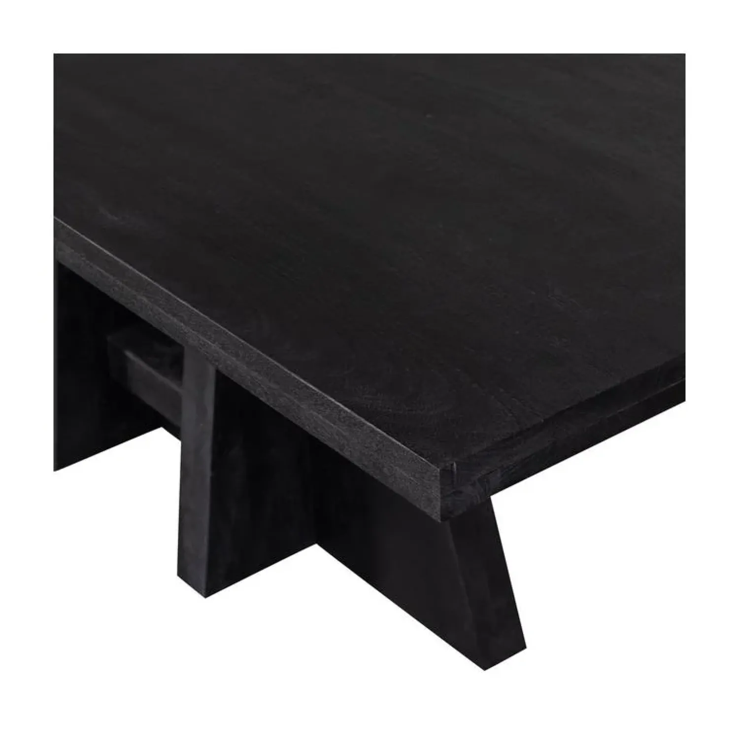 WOOOD Eettafels|Kean Eettafel met middenpoot mango zwart 220cm