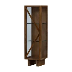 WOOOD Wandkasten|Industriele Kasten|Kella 1-deurs kast mangohout bruin 40cm