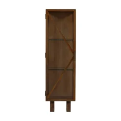 WOOOD Wandkasten|Industriele Kasten|Kella 1-deurs kast mangohout bruin 40cm