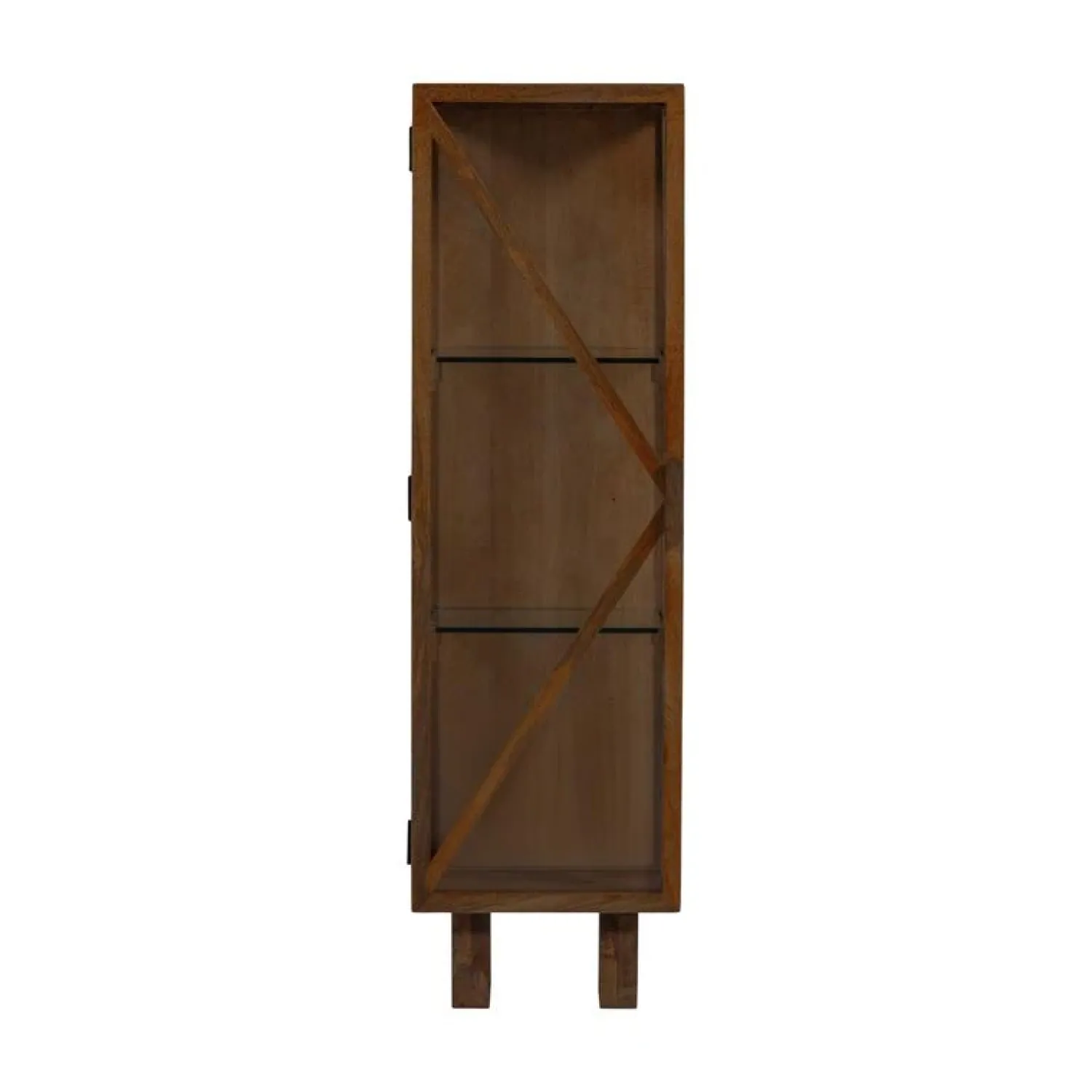 WOOOD Wandkasten|Industriele Kasten|Kella 1-deurs kast mangohout bruin 40cm