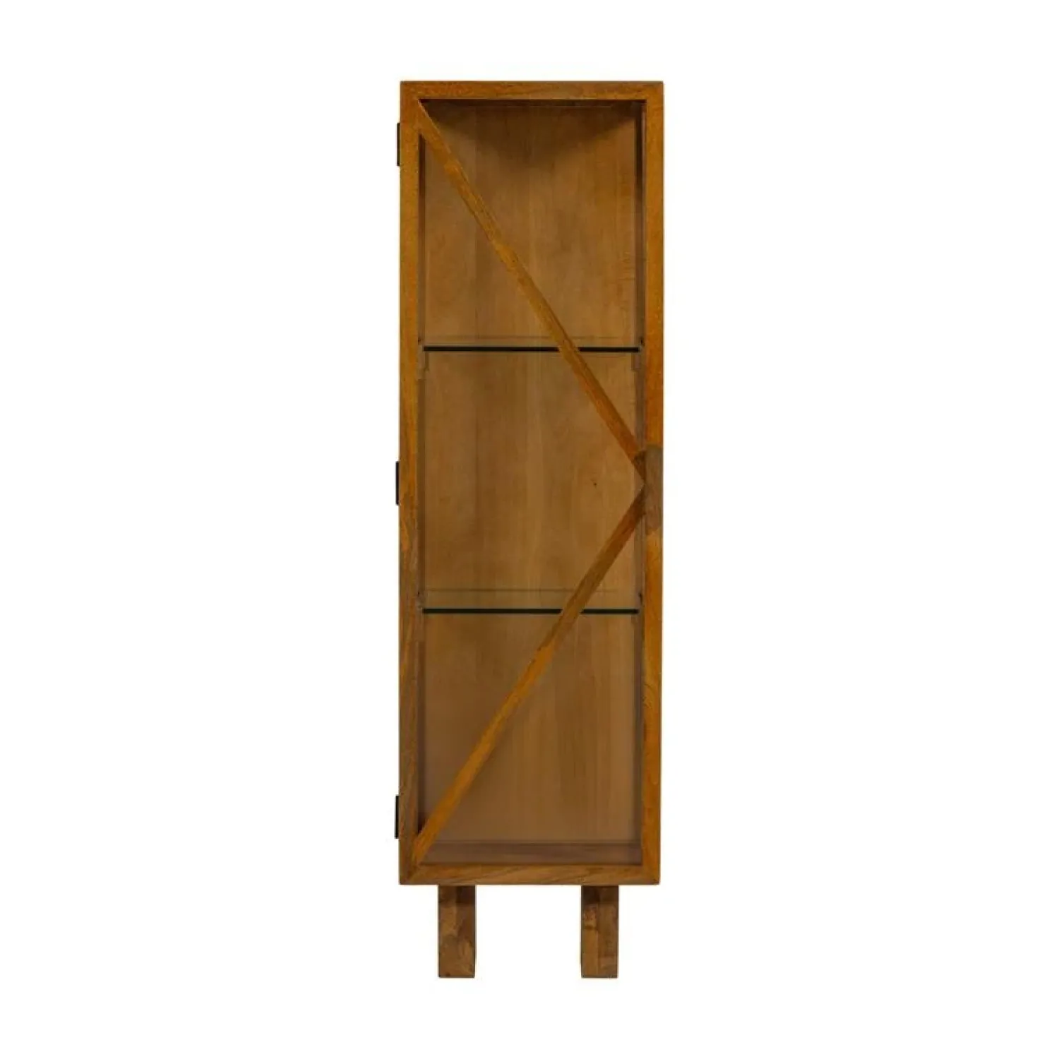 WOOOD Wandkasten|Industriele Kasten|Kella 1-deurs kast mangohout naturel 40cm