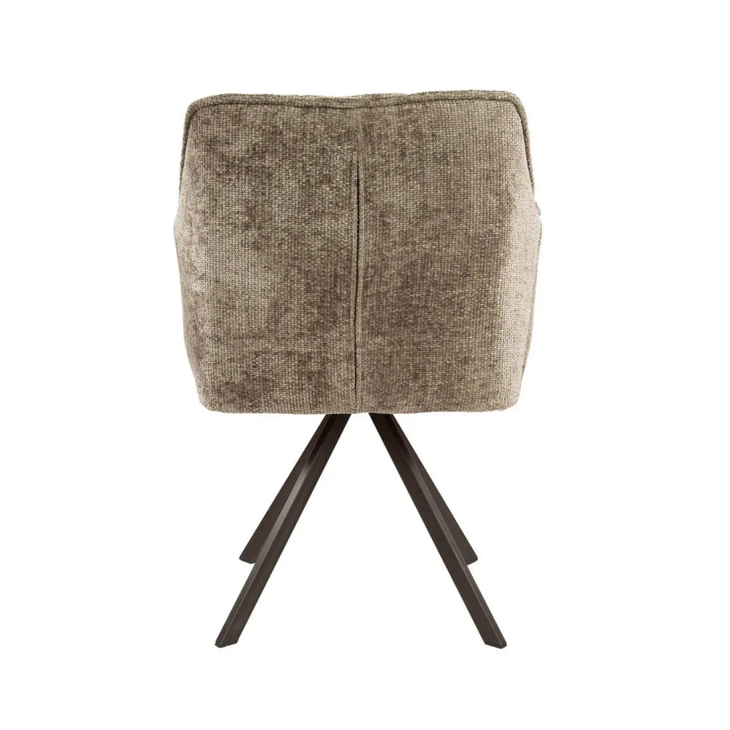 Kalfort Eetkamerstoelen|Kelly Eetkamerstoel Hoven champagne met bruin bronzen poot