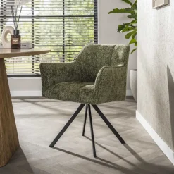 Kalfort Eetkamerstoelen|Kelly Eetkamerstoel Hoven groen
