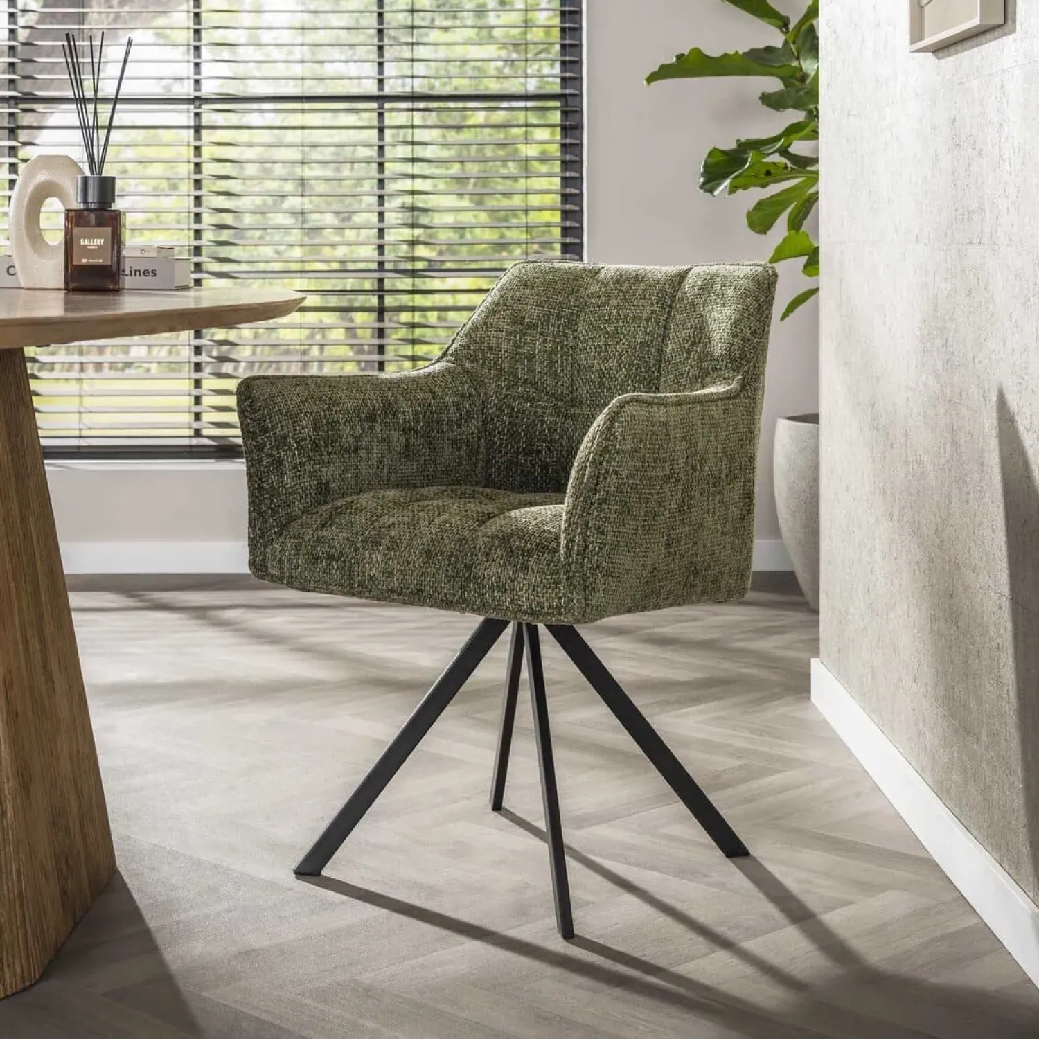 Kalfort Eetkamerstoelen|Kelly Eetkamerstoel Hoven groen
