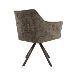 Kalfort Eetkamerstoelen|Kelly Eetkamerstoel Hoven taupe met bruin bronzen poot