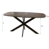 Kalfort Eettafels|Kelvin Eettafel deens ovaal Acaciahout 150cm