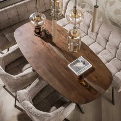 Kalfort Eettafels|Kelvin Eettafel deens ovaal Acaciahout 150cm