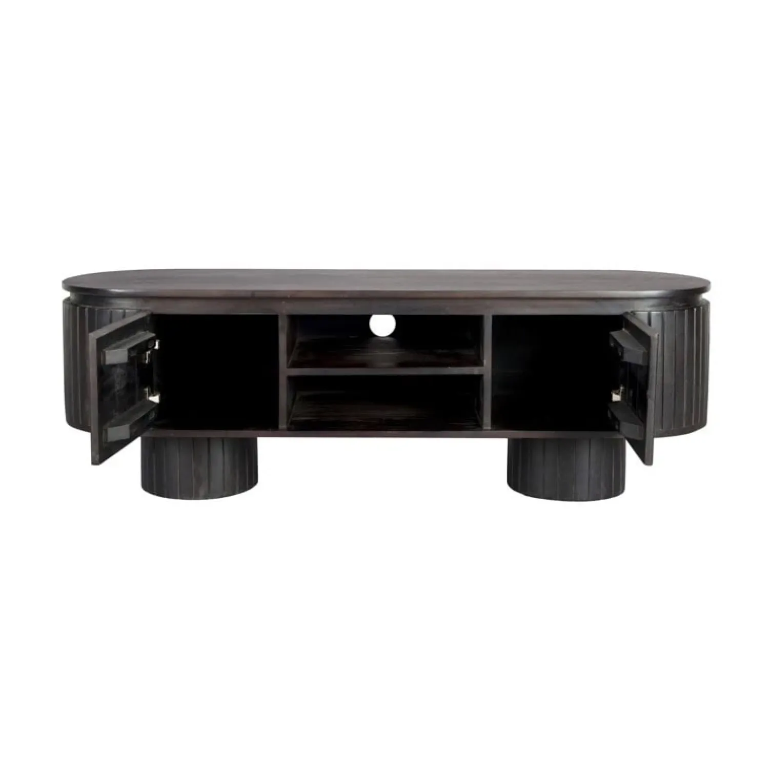 Dutchbone Industriele Kasten|Tv Meubels|Kenji Tv meubel Bruin 140cm