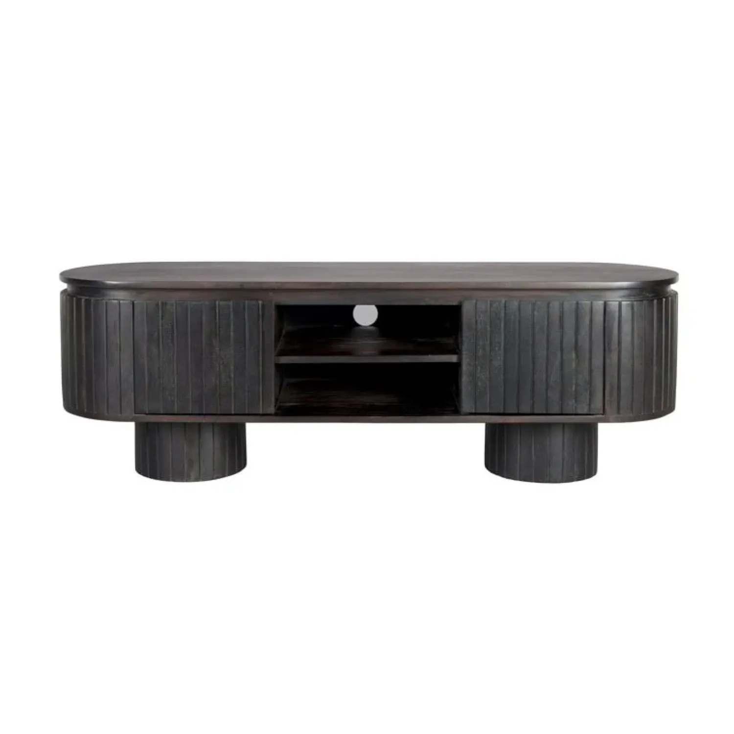 Dutchbone Industriele Kasten|Tv Meubels|Kenji Tv meubel Bruin 140cm