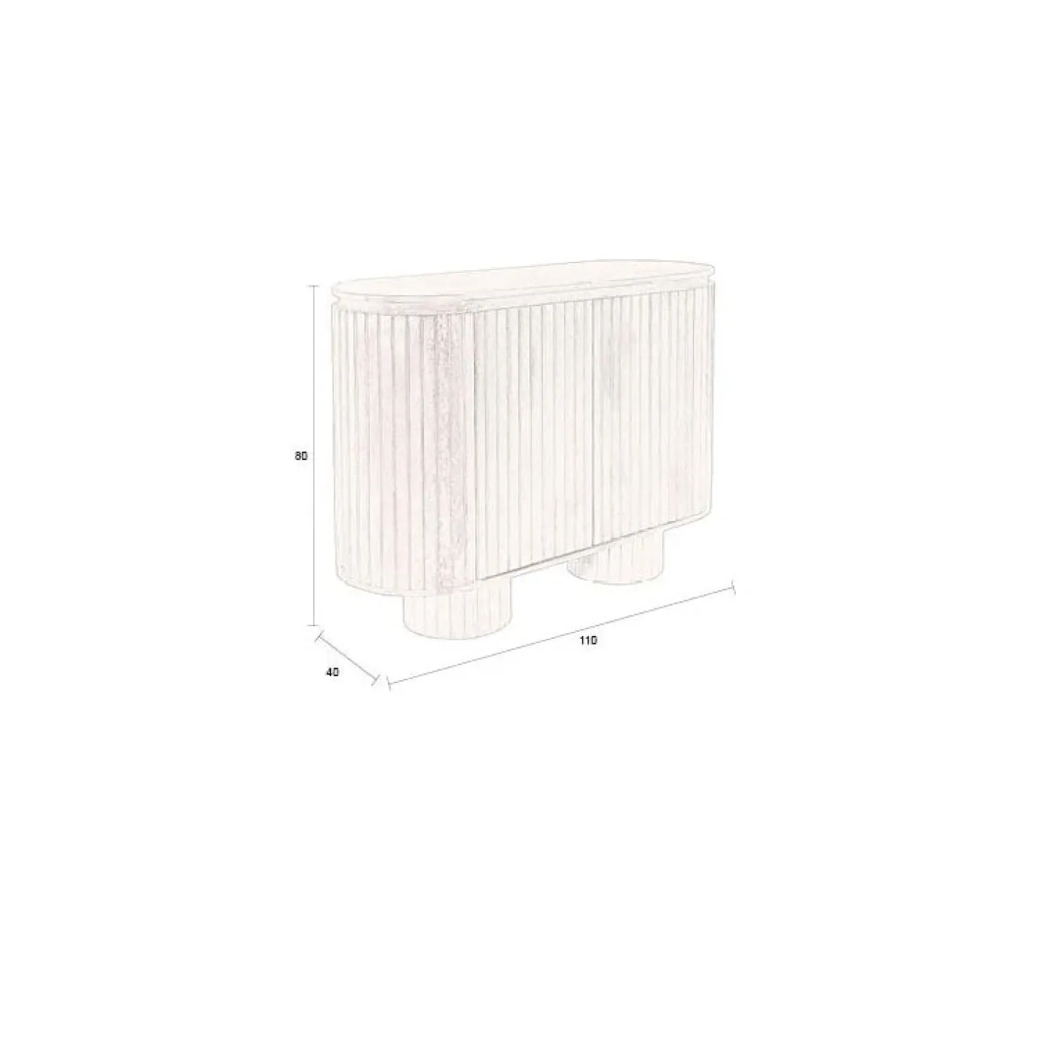 Dutchbone Wandkasten|Industriele Kasten|Kenji Wandkast Bruin 110cm