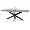 Kalfort Eettafels|Kevin Eettafel deens ovaal Mangohout 180cm