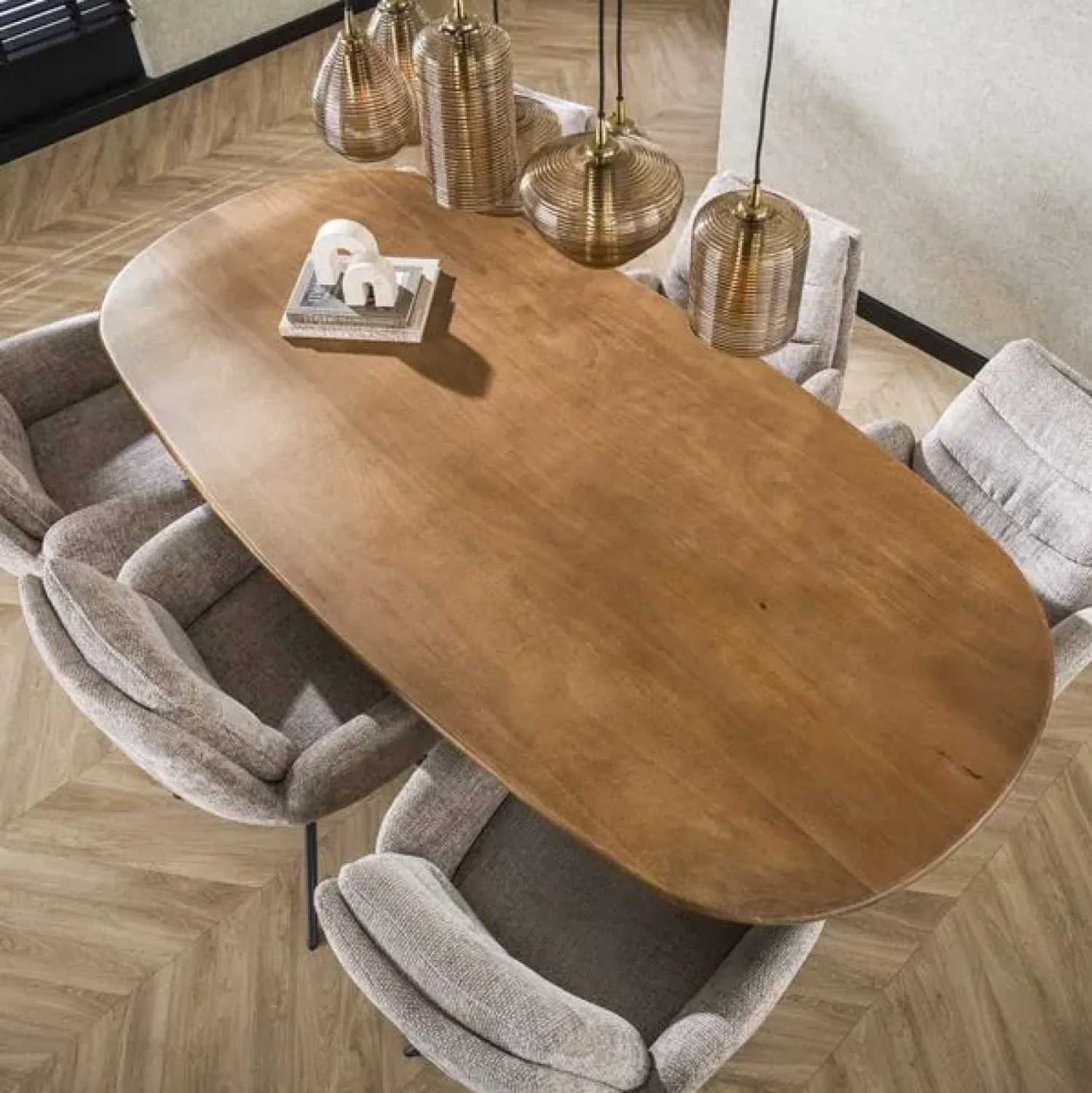 Kalfort Eettafels|Kevin Eettafel deens ovaal Mangohout 215cm