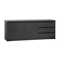 Maison Madera Dressoirs|Industriele Kasten|Kiara Dressoir Klein Zwart 212cm
