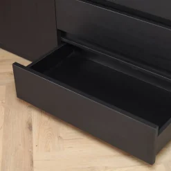 Maison Madera Dressoirs|Industriele Kasten|Kiara Dressoir Klein Zwart 212cm