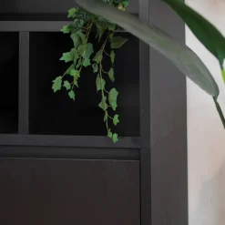 Maison Madera Vakkenkasten|Industriele Kasten|Kiara Vakkenkast 2-deur 6-vaks Zwart 138cm