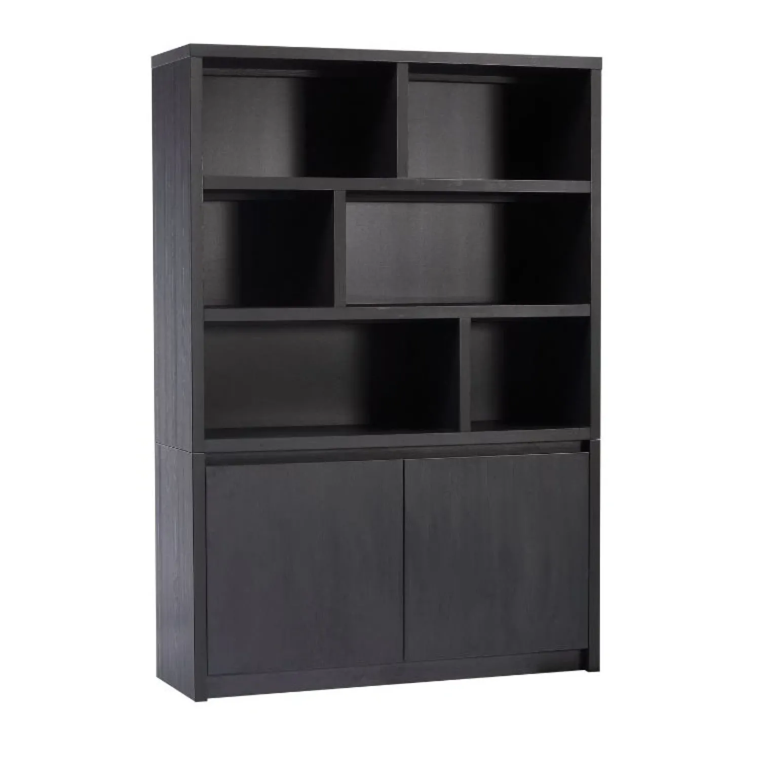 Maison Madera Vakkenkasten|Industriele Kasten|Kiara Vakkenkast 2-deur 6-vaks Zwart 138cm