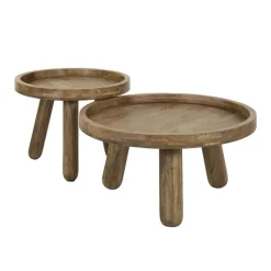 Kalfort Salontafels|Kirsten Salontafel set van 2 Mangohout