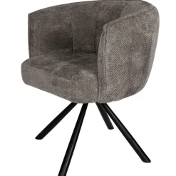 PTMD Eetkamerstoelen|Kivo Draaibare Eetkamerfauteuil Grijs