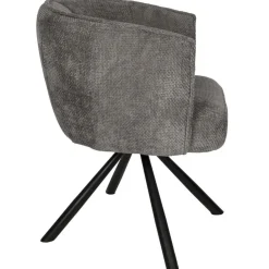 PTMD Eetkamerstoelen|Kivo Draaibare Eetkamerfauteuil Grijs