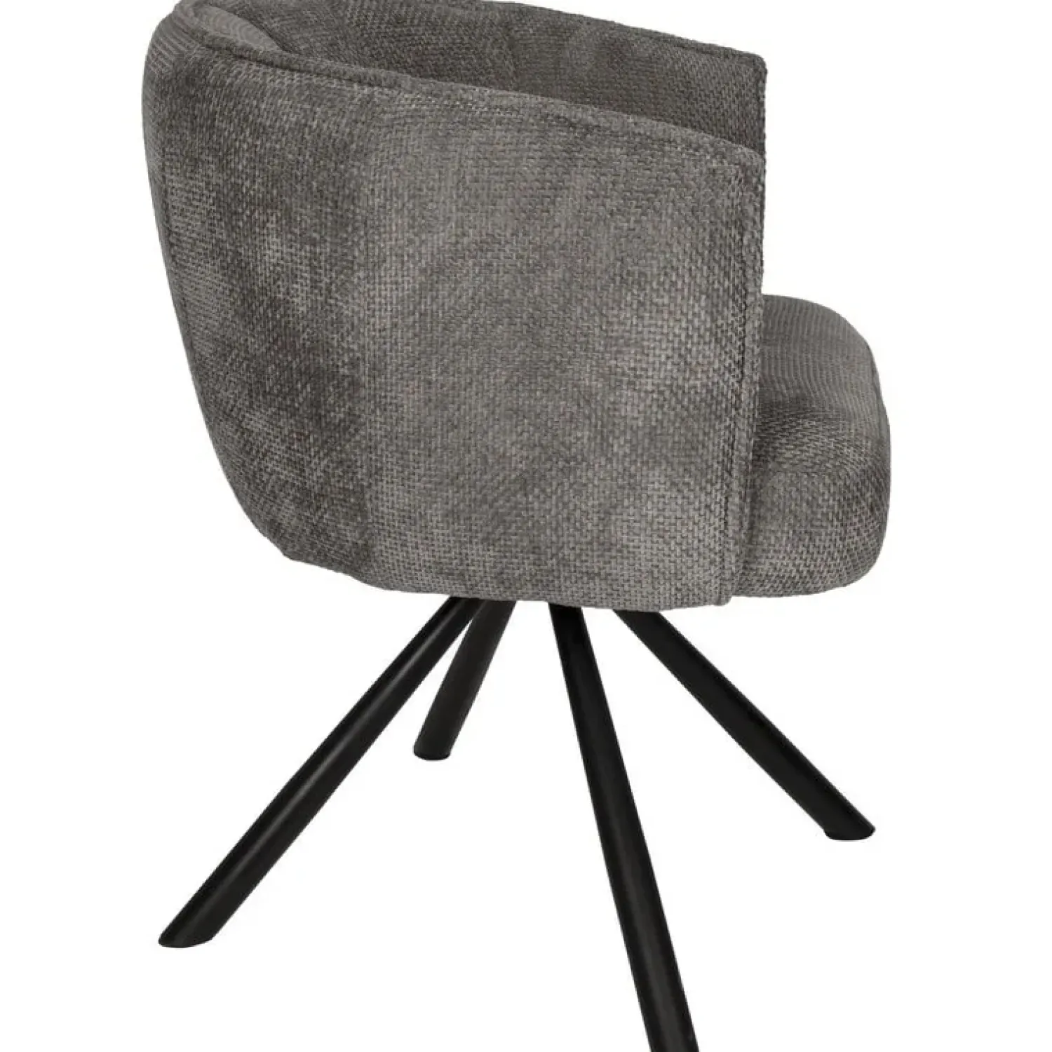 PTMD Eetkamerstoelen|Kivo Draaibare Eetkamerfauteuil Grijs