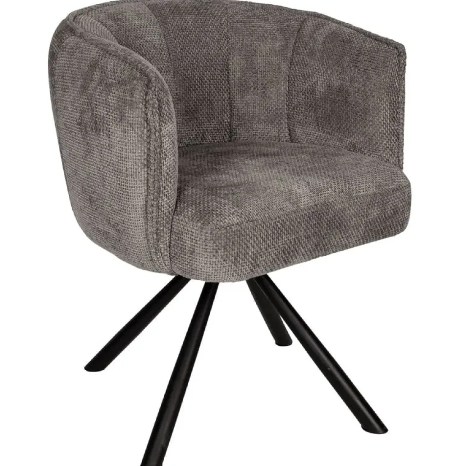 PTMD Eetkamerstoelen|Kivo Draaibare Eetkamerfauteuil Grijs