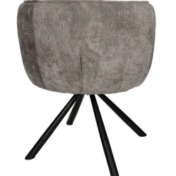 PTMD Eetkamerstoelen|Kivo Draaibare Eetkamerfauteuil Grijs