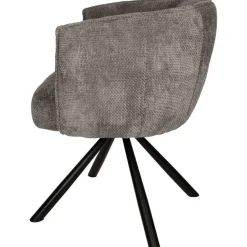 PTMD Eetkamerstoelen|Kivo Draaibare Eetkamerfauteuil Grijs