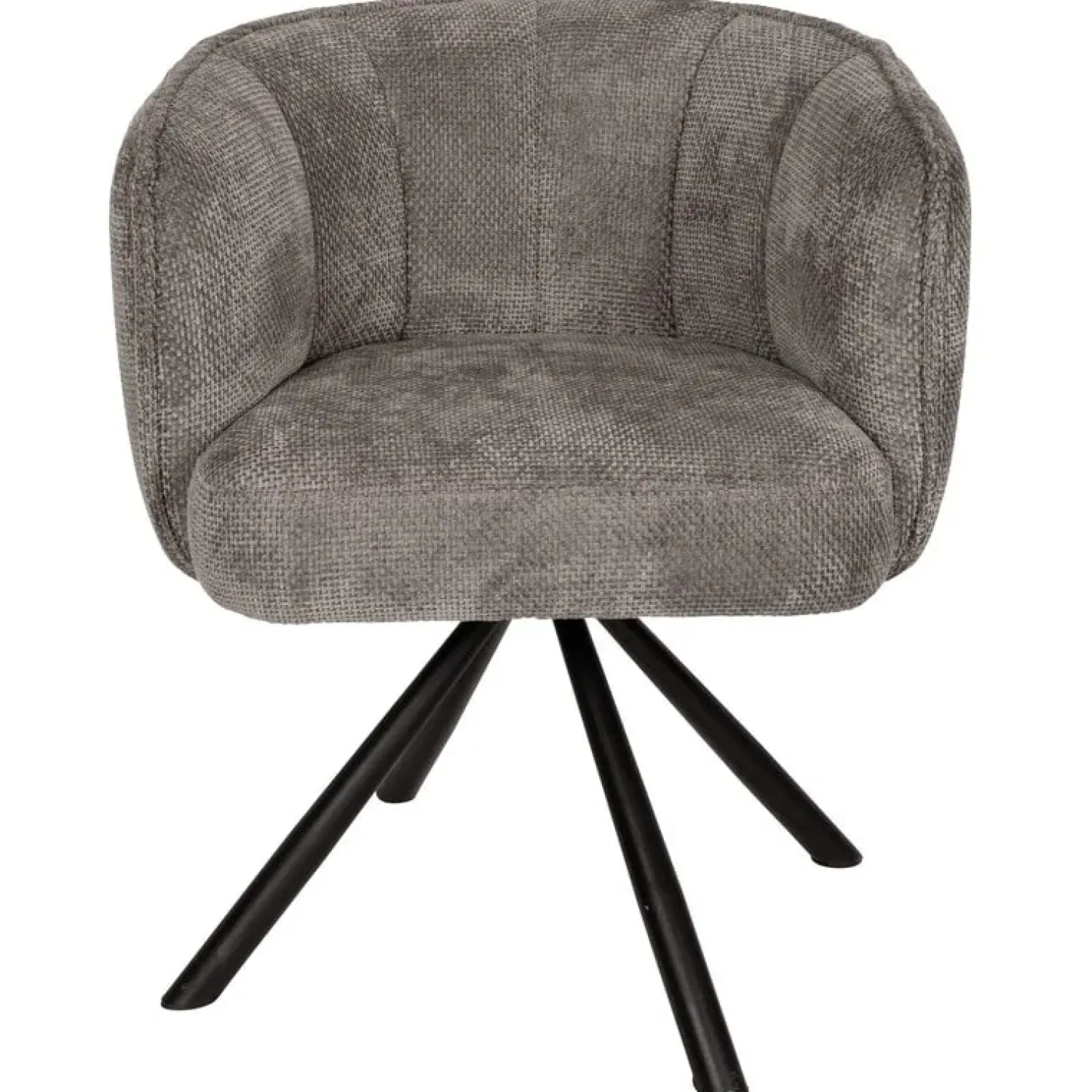 PTMD Eetkamerstoelen|Kivo Draaibare Eetkamerfauteuil Grijs